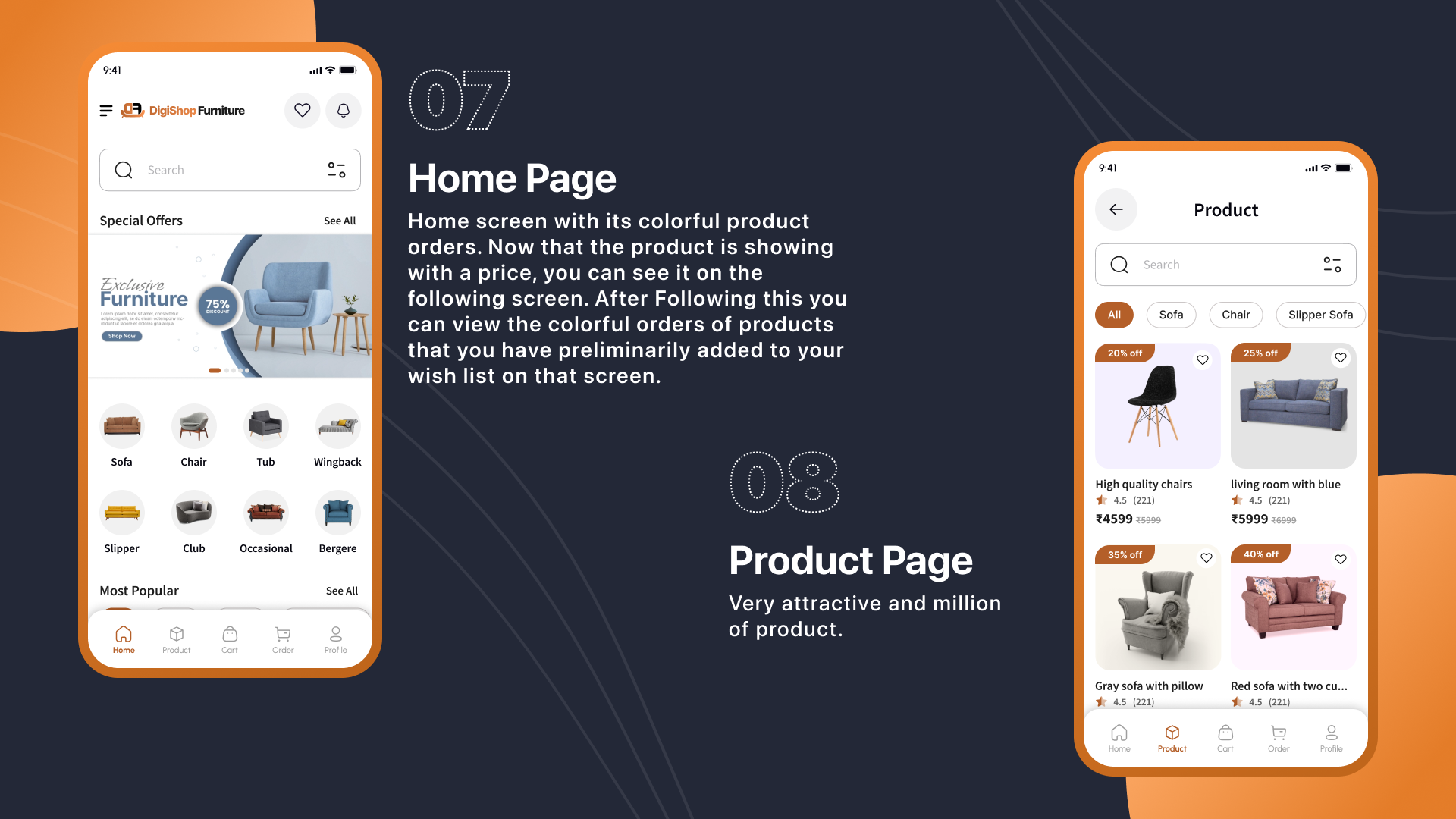 Furniture Ecommerce App UI/UX React Native Mobile Skin - 8